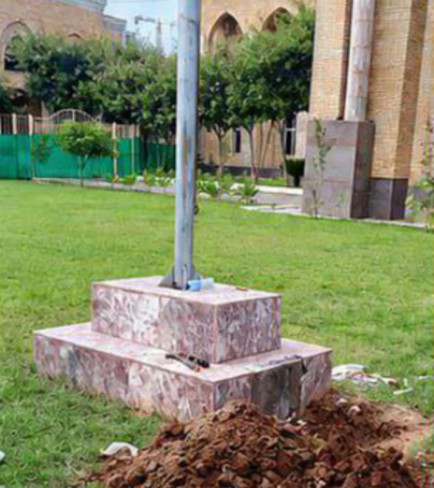 Flag Pole Installation Work project photo